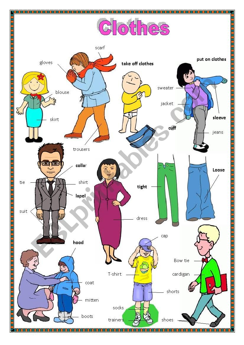 Clothes worksheet