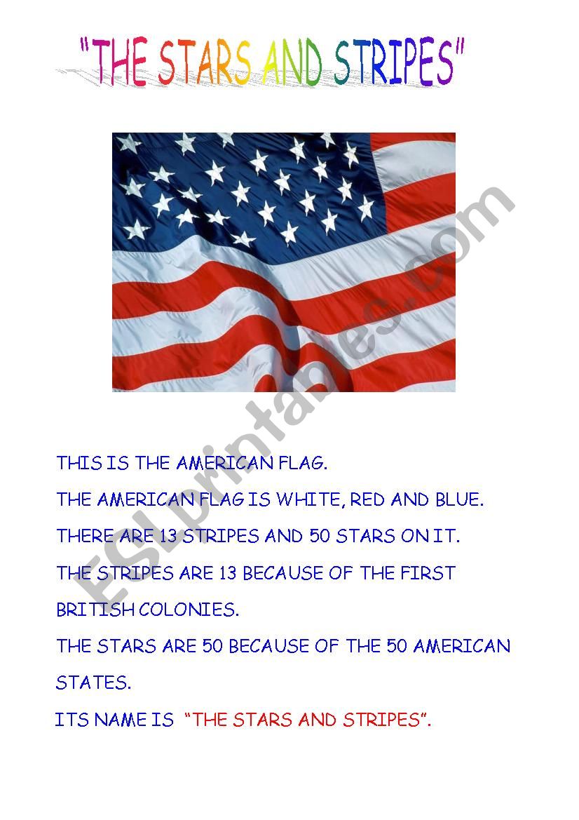 THE STARS AND STRIPES worksheet