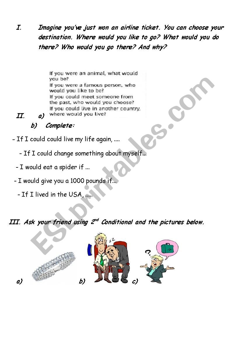 2nd Conditional (speaking activity)