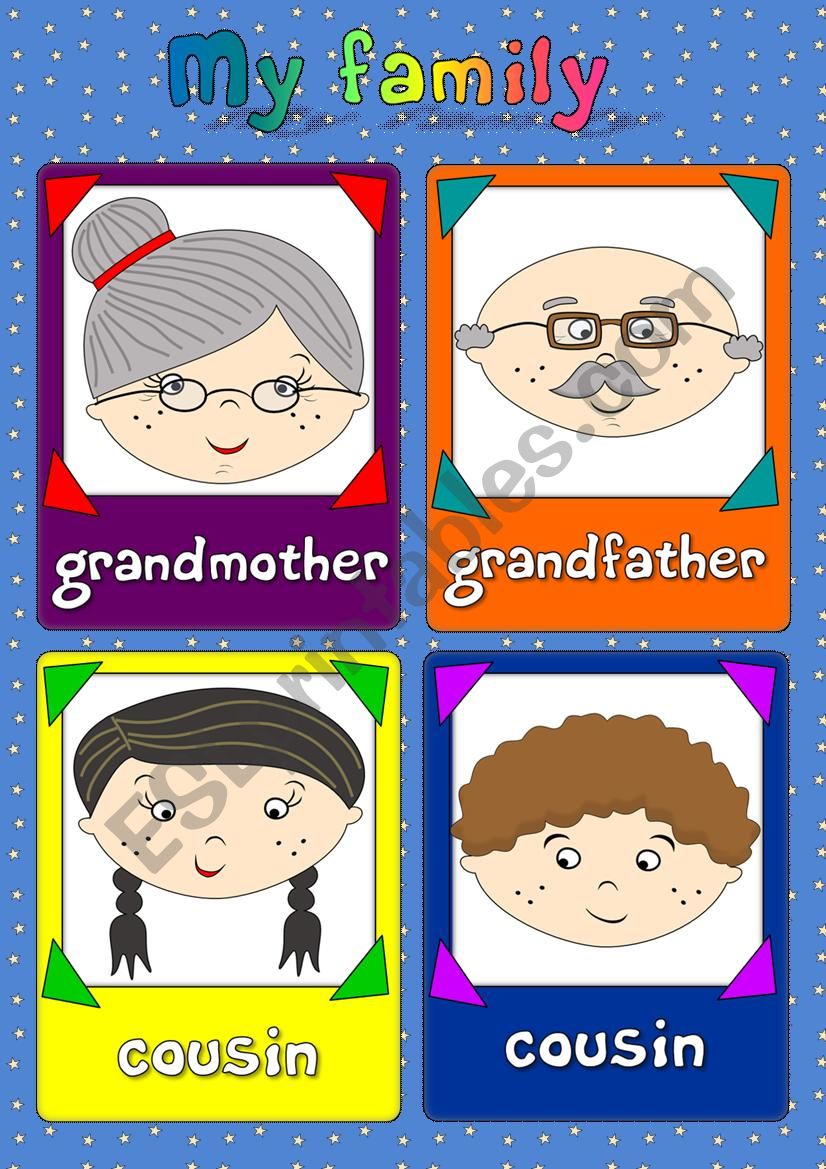 My family - flashcards (2/2) worksheet