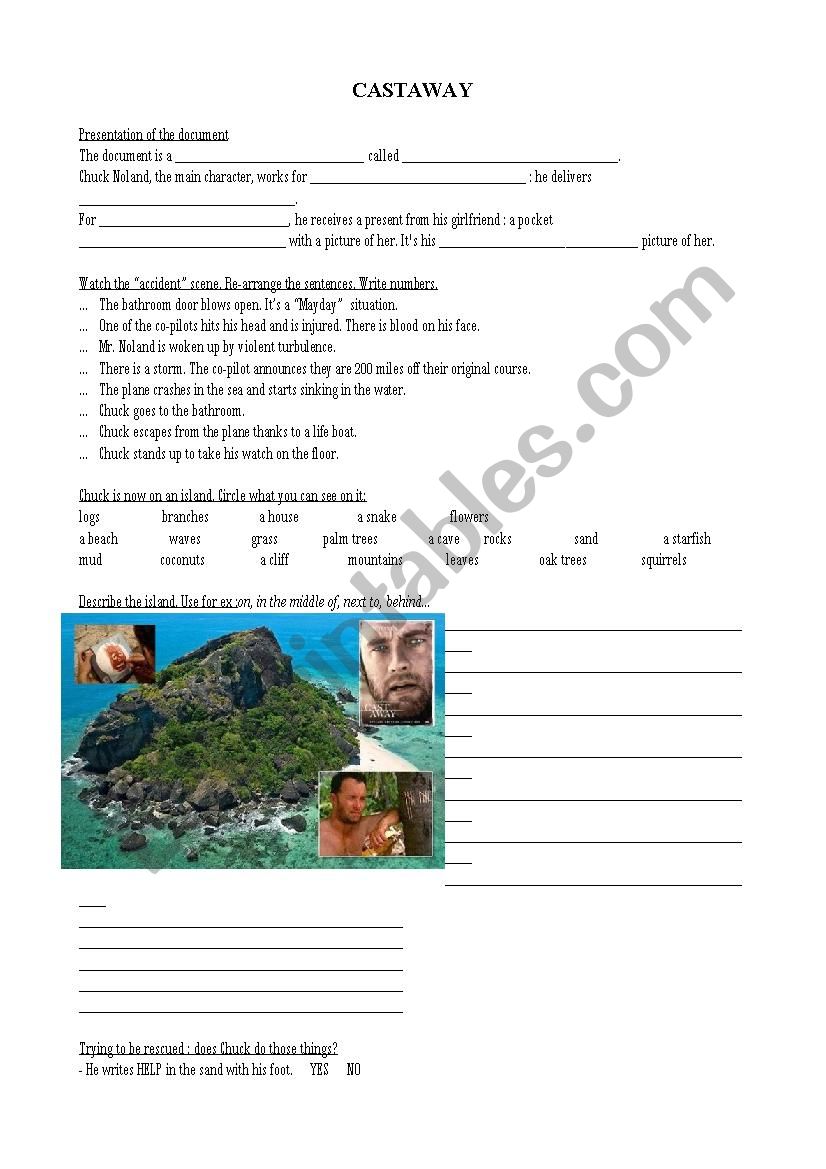 Castaway- The film worksheet