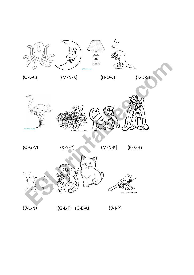 alphabet worksheet