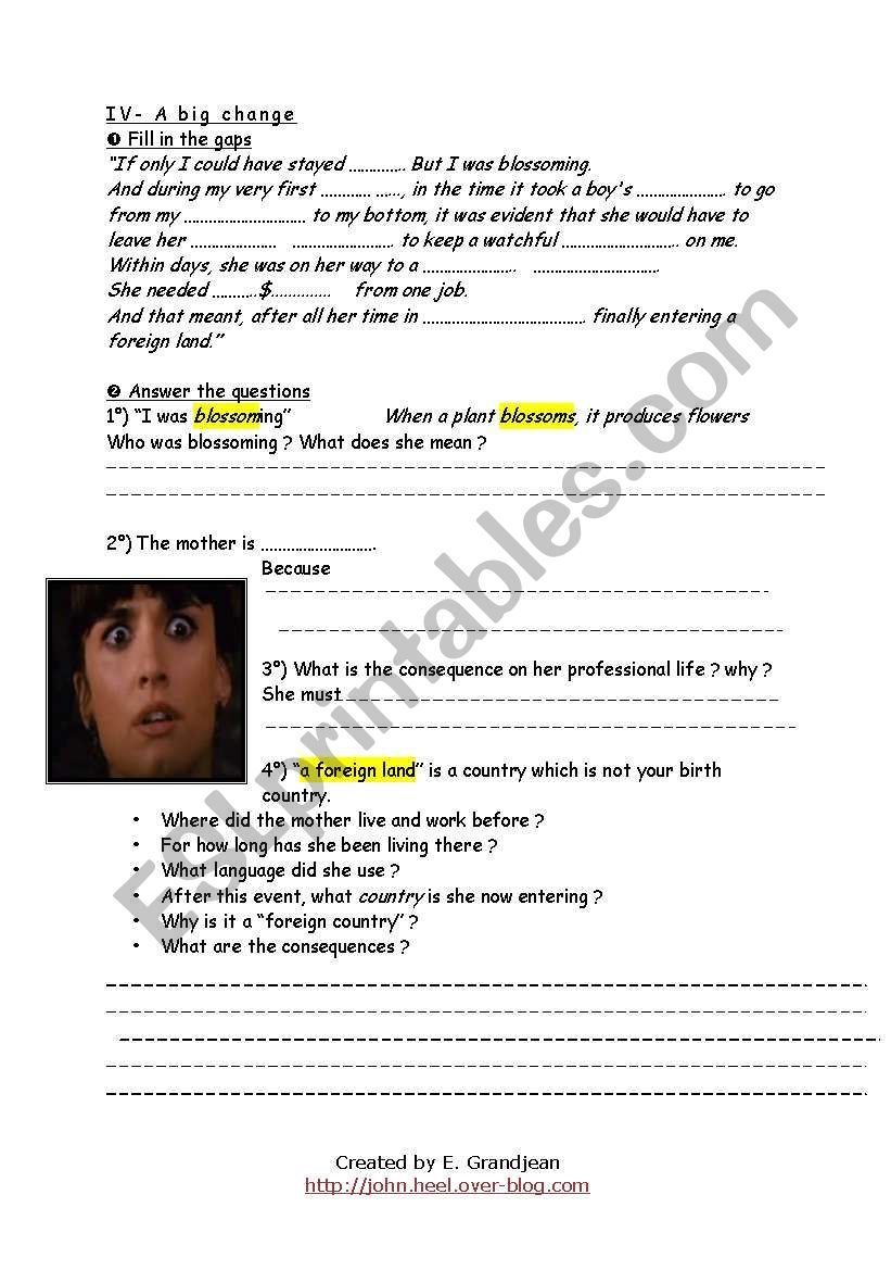 spanglish, part 2 worksheet