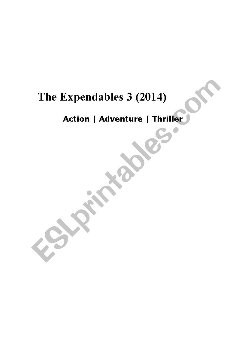 the expendables 3 worksheet