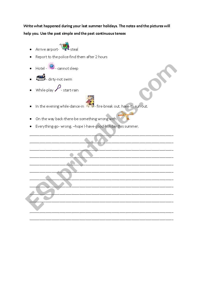 Your Holiday  worksheet