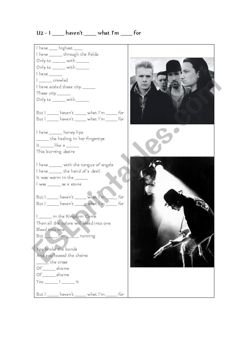 U2 - I still havenÂ´t found what IÂ´m looking for