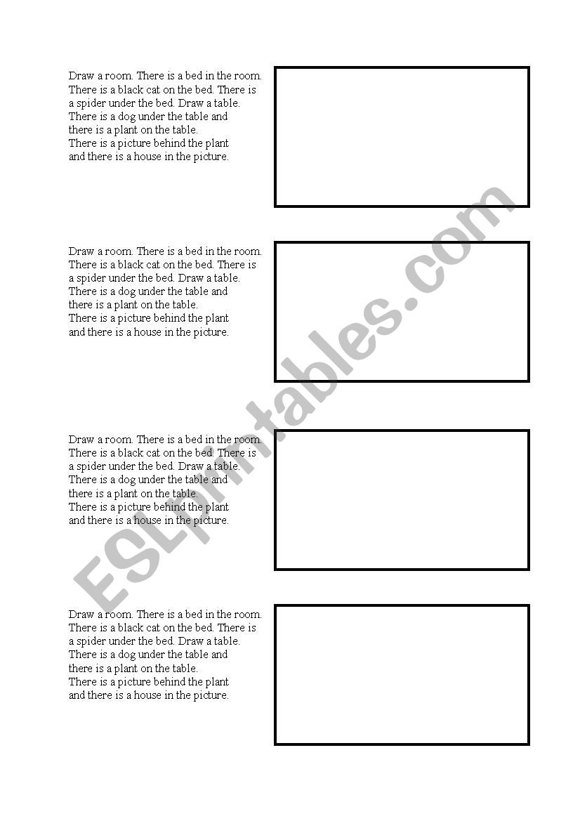 Furniture worksheet