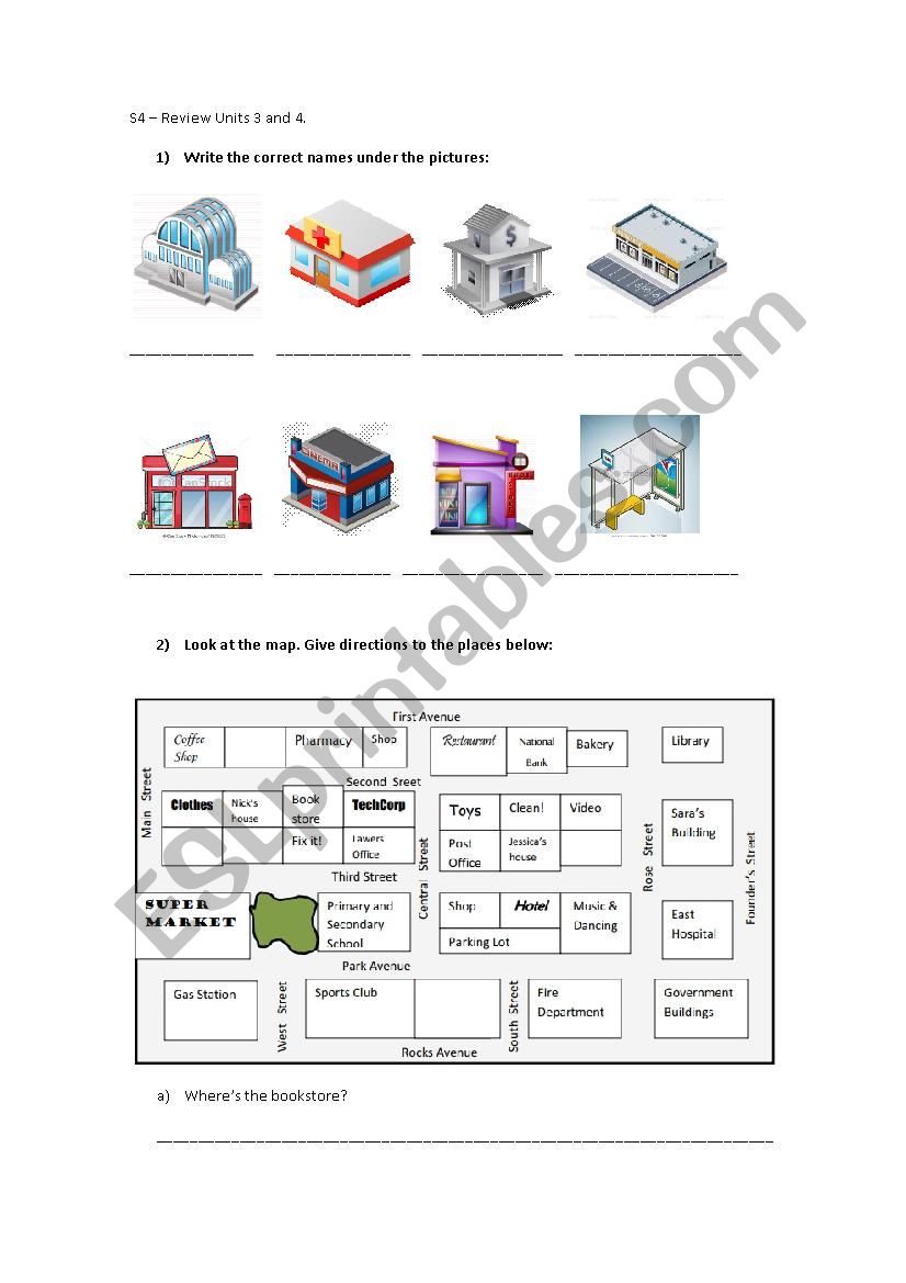 Review Postcards  worksheet