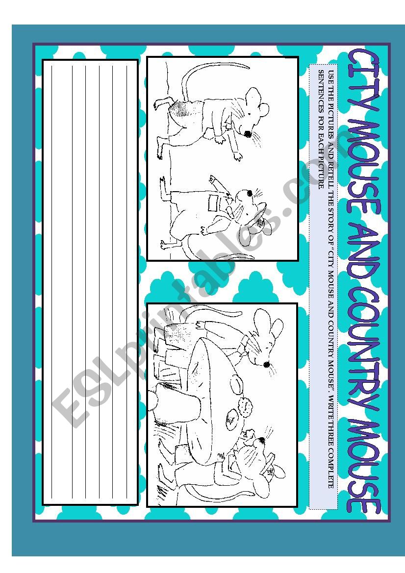 City Mouse and Country Mouse worksheet