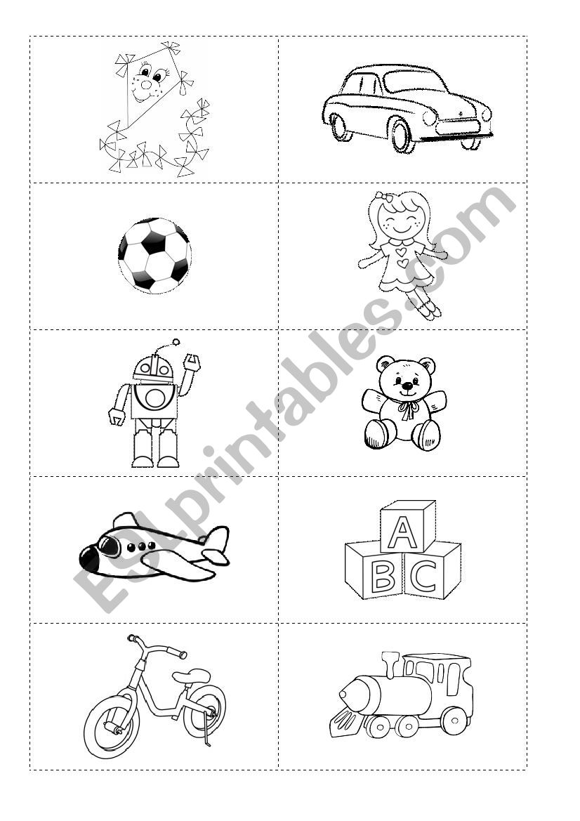 Toys Flashcards worksheet