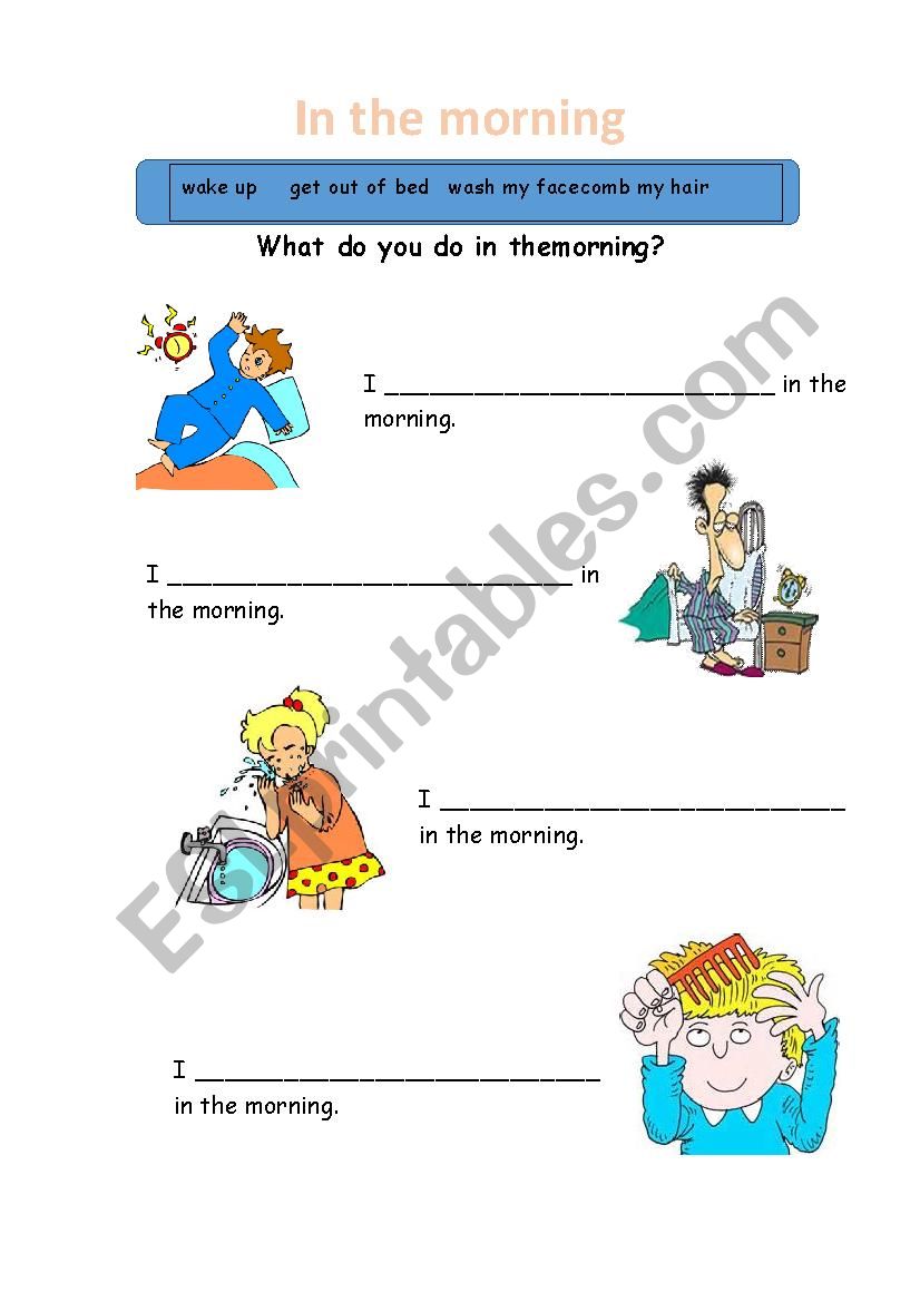 Morning Routine worksheet