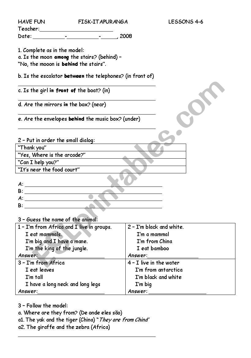 |Have Fun worksheet