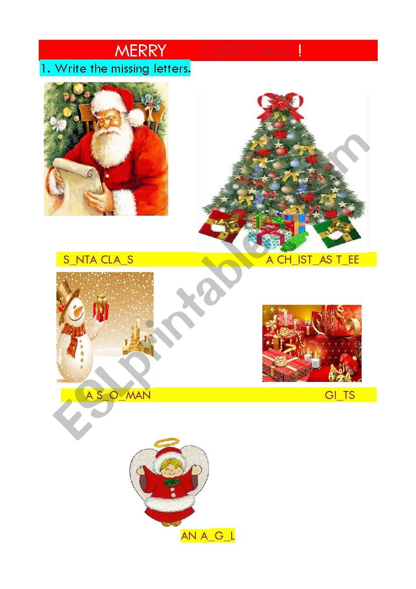 Christmas is coming! worksheet