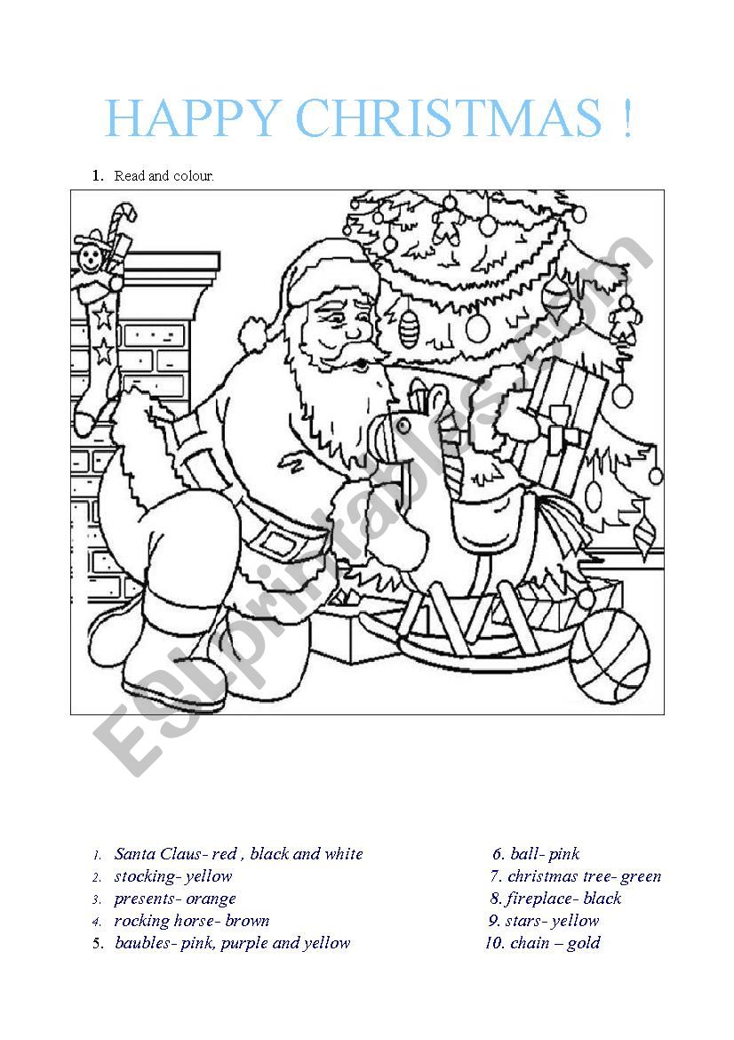 Christmas worksheet