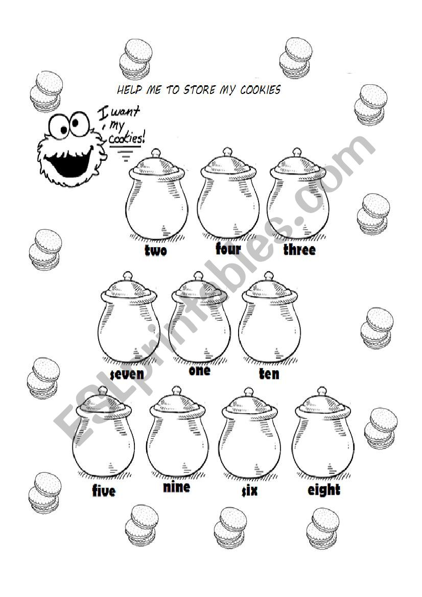 Numbers Worksheet  (1to 10) worksheet