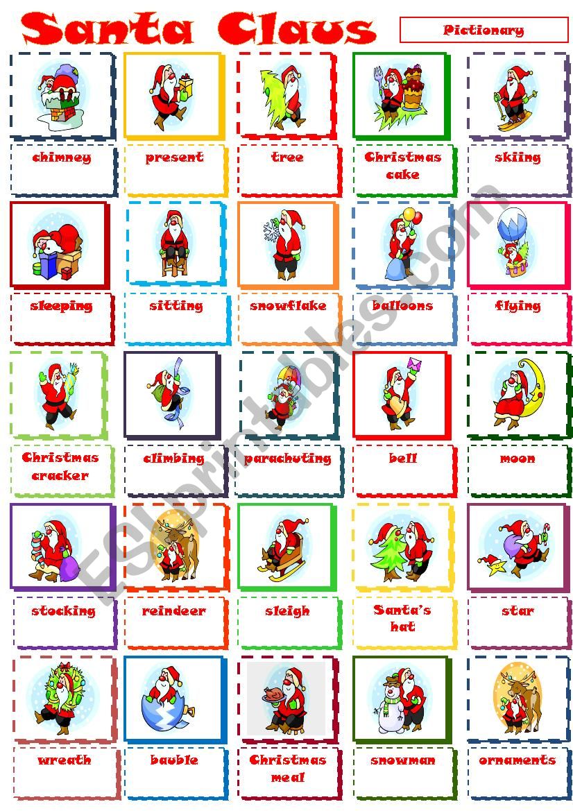 Santa Claus worksheet