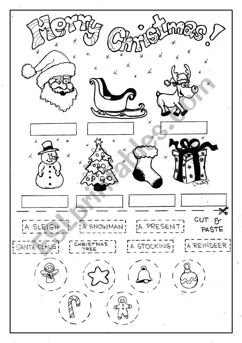 Merry Christmas worksheet