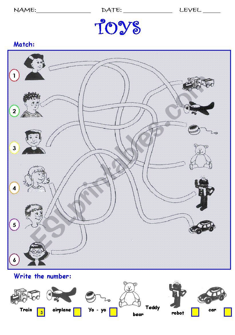 TOYS I worksheet