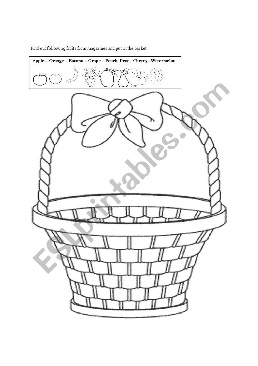 fruits worksheet