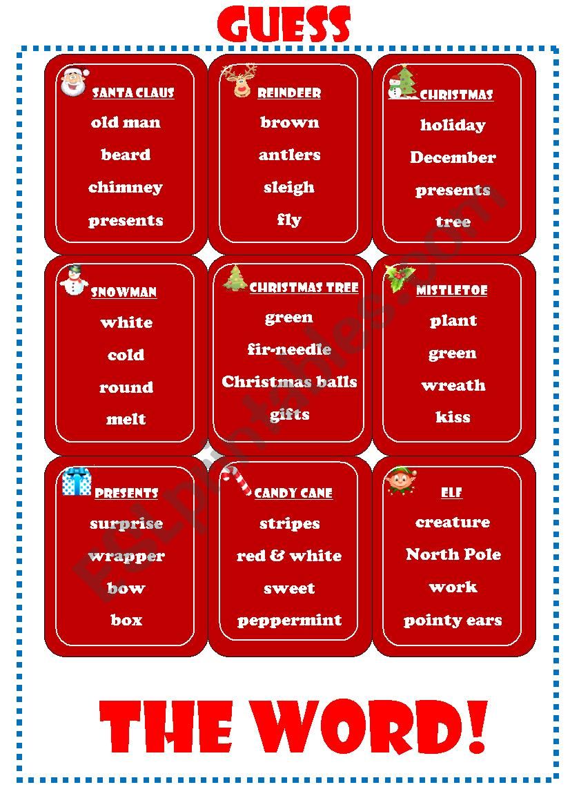 Guess the Christmas word! worksheet