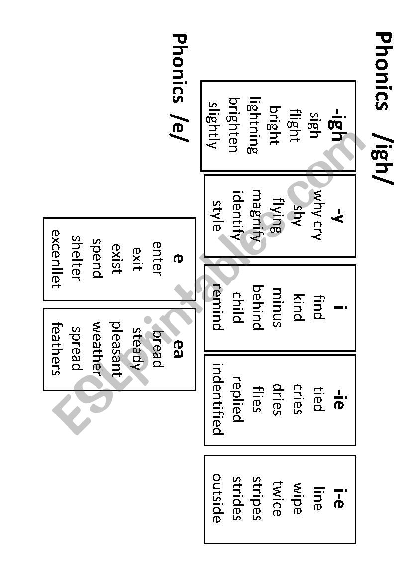 PHONICS  worksheet