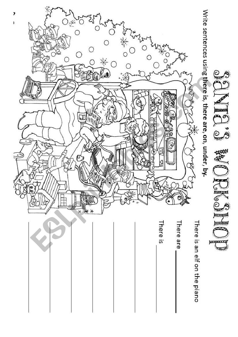 SANTAS WORKSHOP worksheet