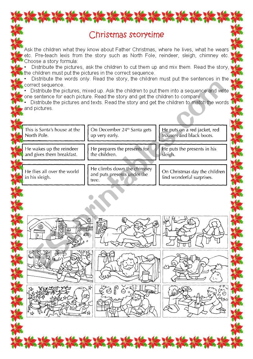 christmas sorytime worksheet