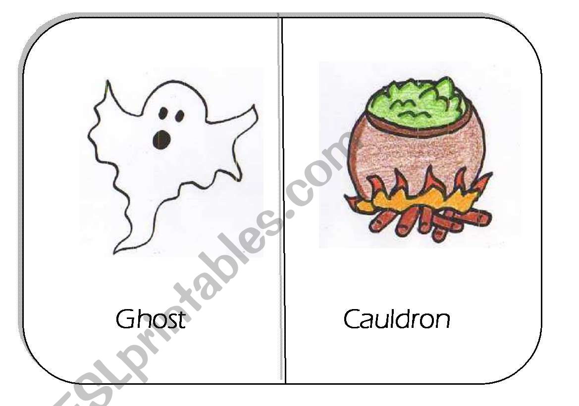 Hallowe´en flashcards for young learners (sheet 2)