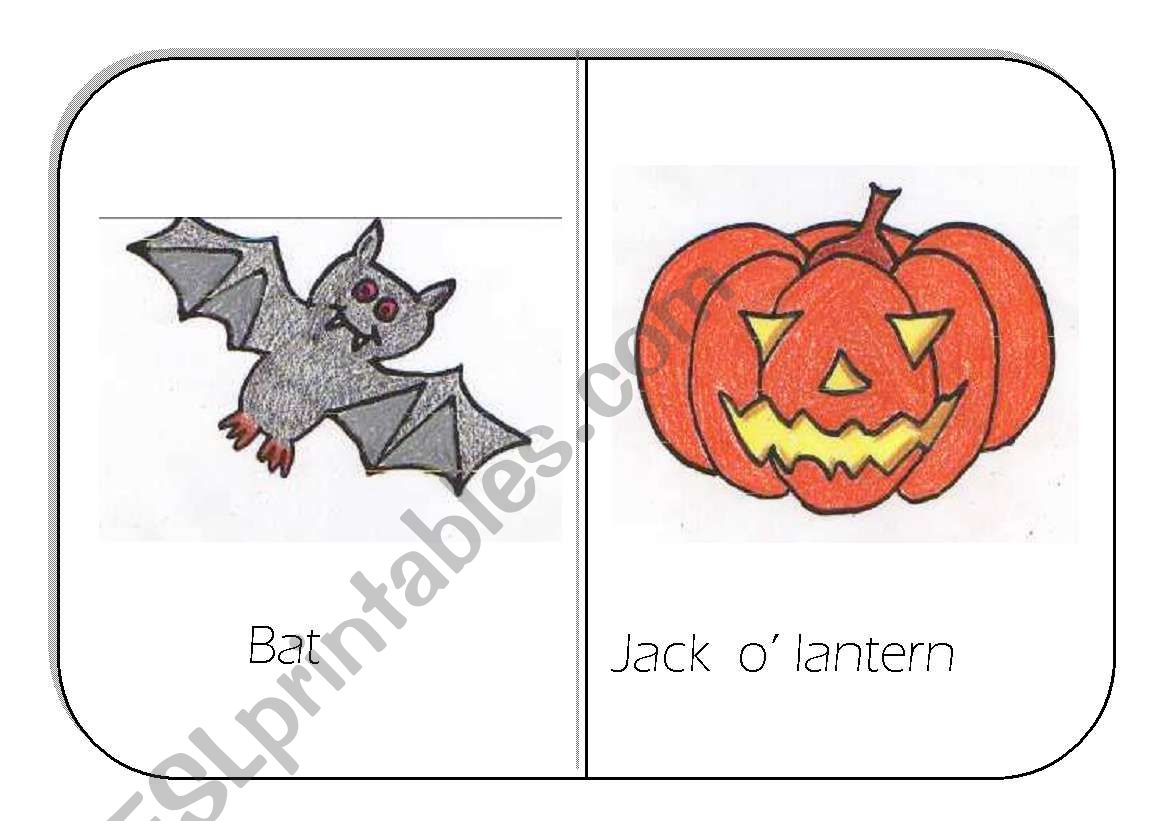 Halloween flashcards for young learners (sheet 3)