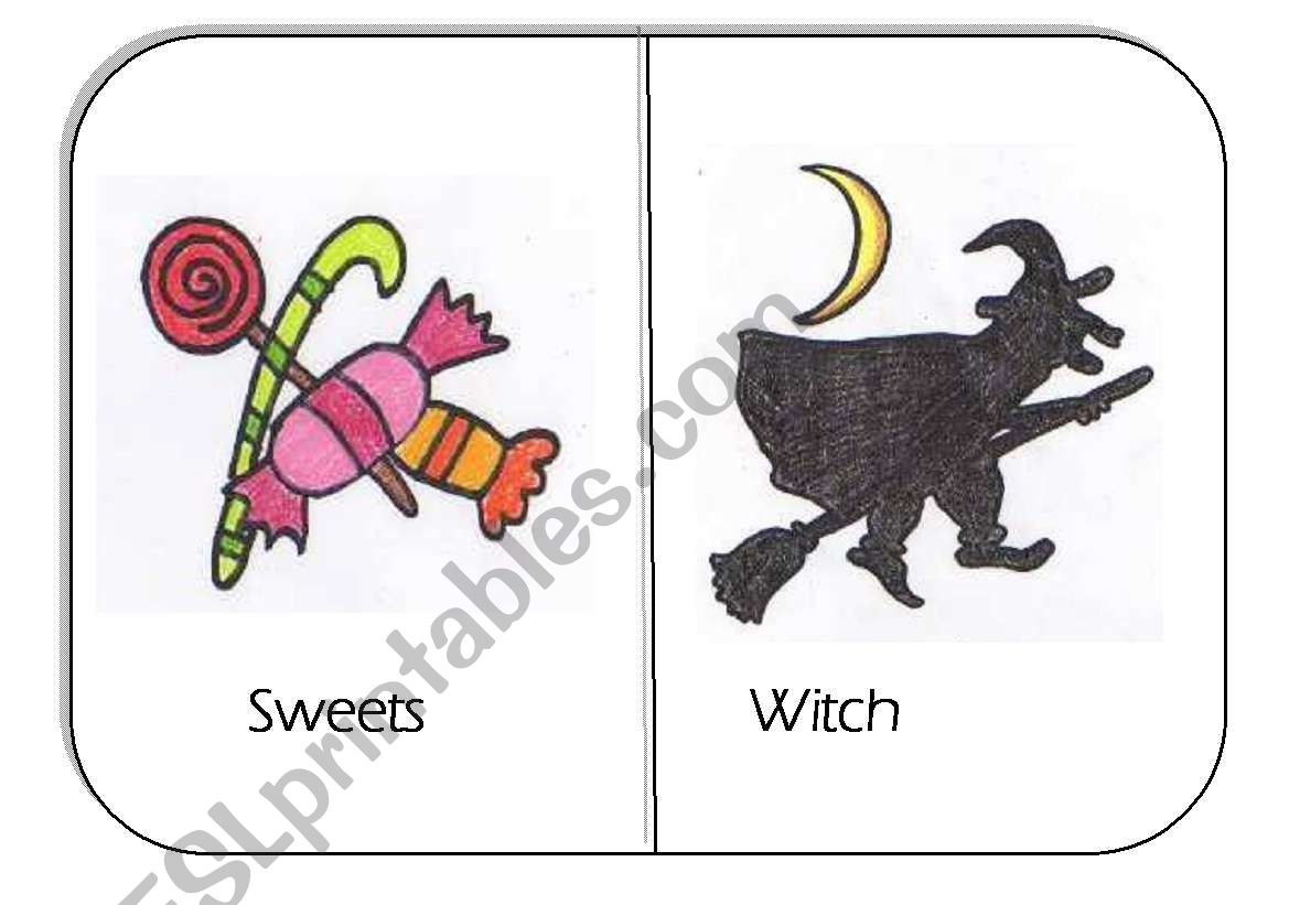 Halloween flashcards for youn learners (sheet 5)