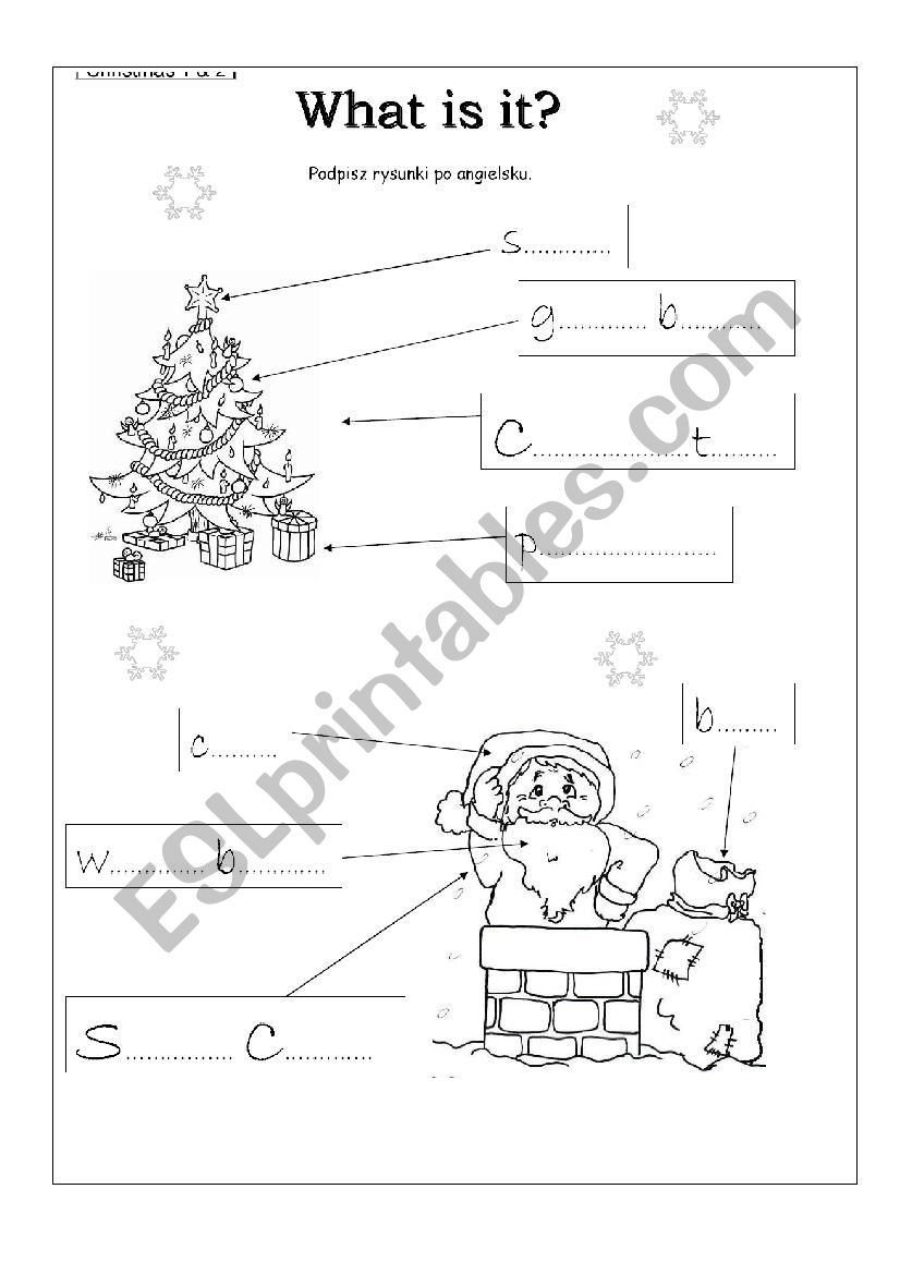 CHRISTMAS WORKSHEET worksheet