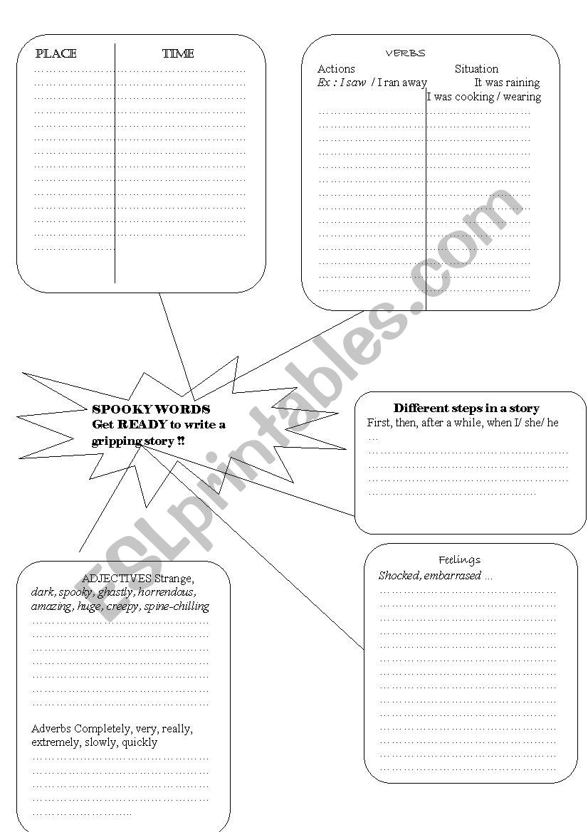 SPOOKY VOCABULARY worksheet