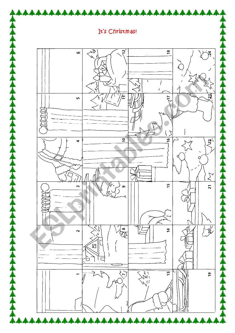 a christmas puzzle worksheet