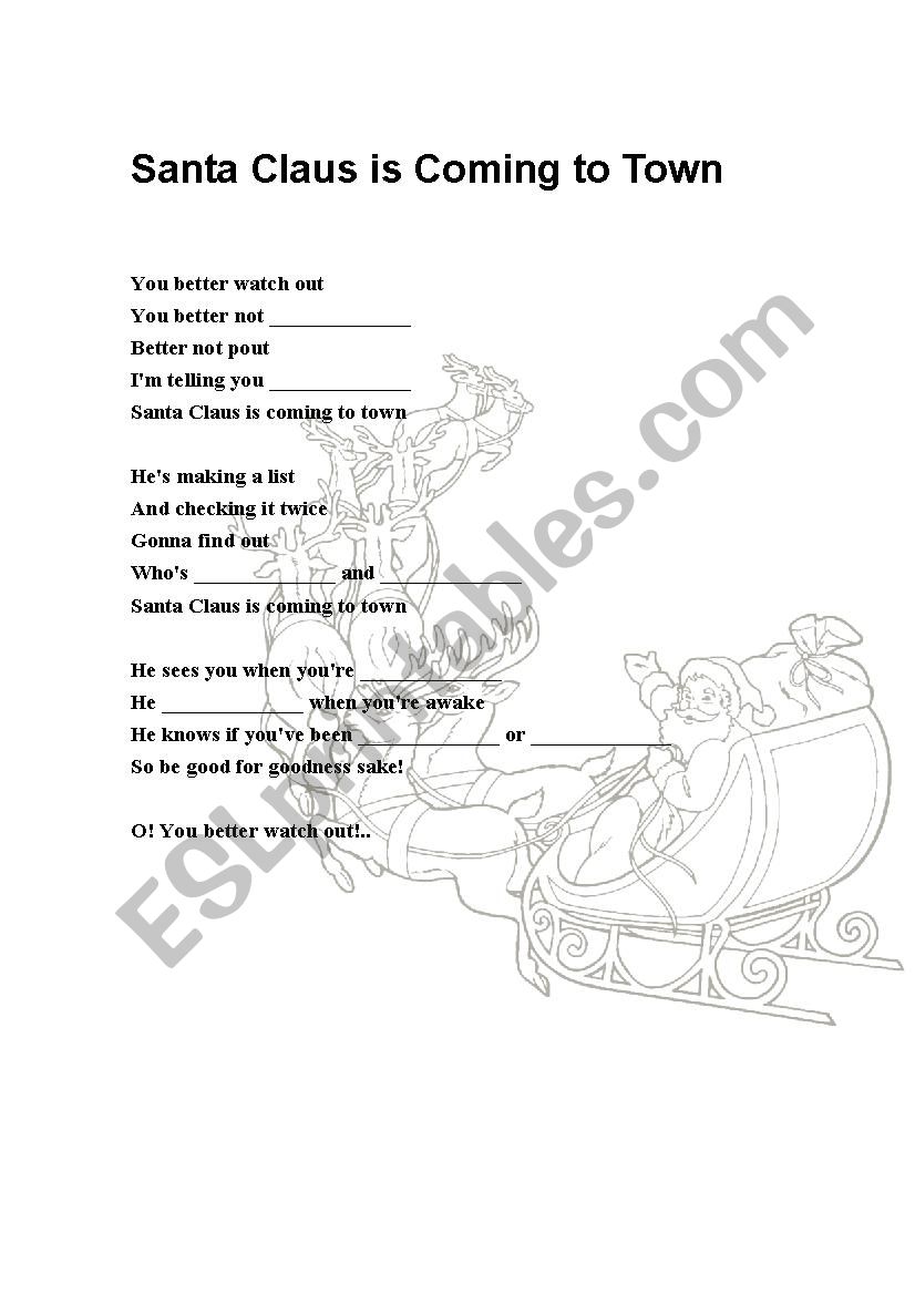 Two songs about Santa (Santa Claus is coming to town + SantaÂ´s beard)