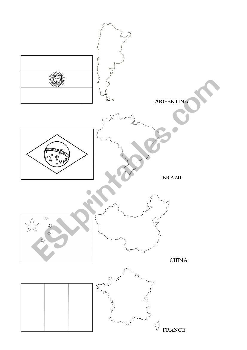 Countries and Continents worksheet