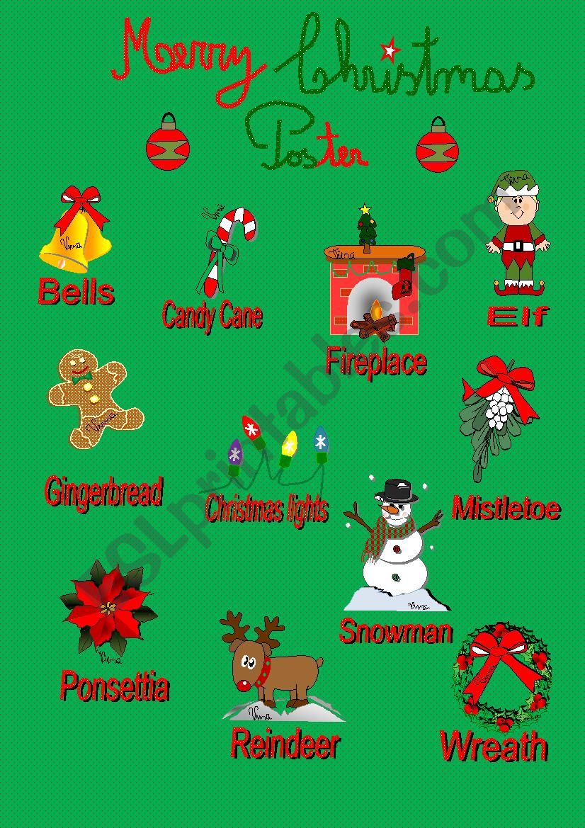 CHRISTMAS POSTER worksheet