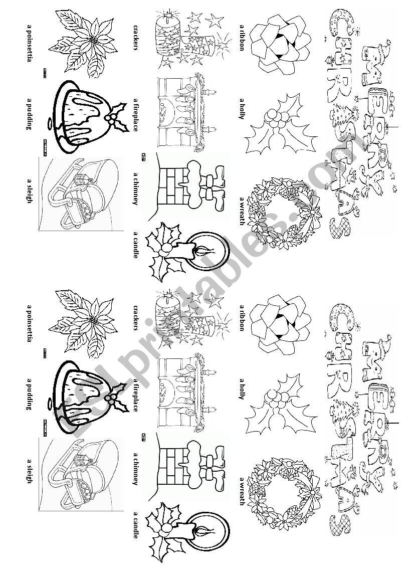 Christmas vocabulary worksheet