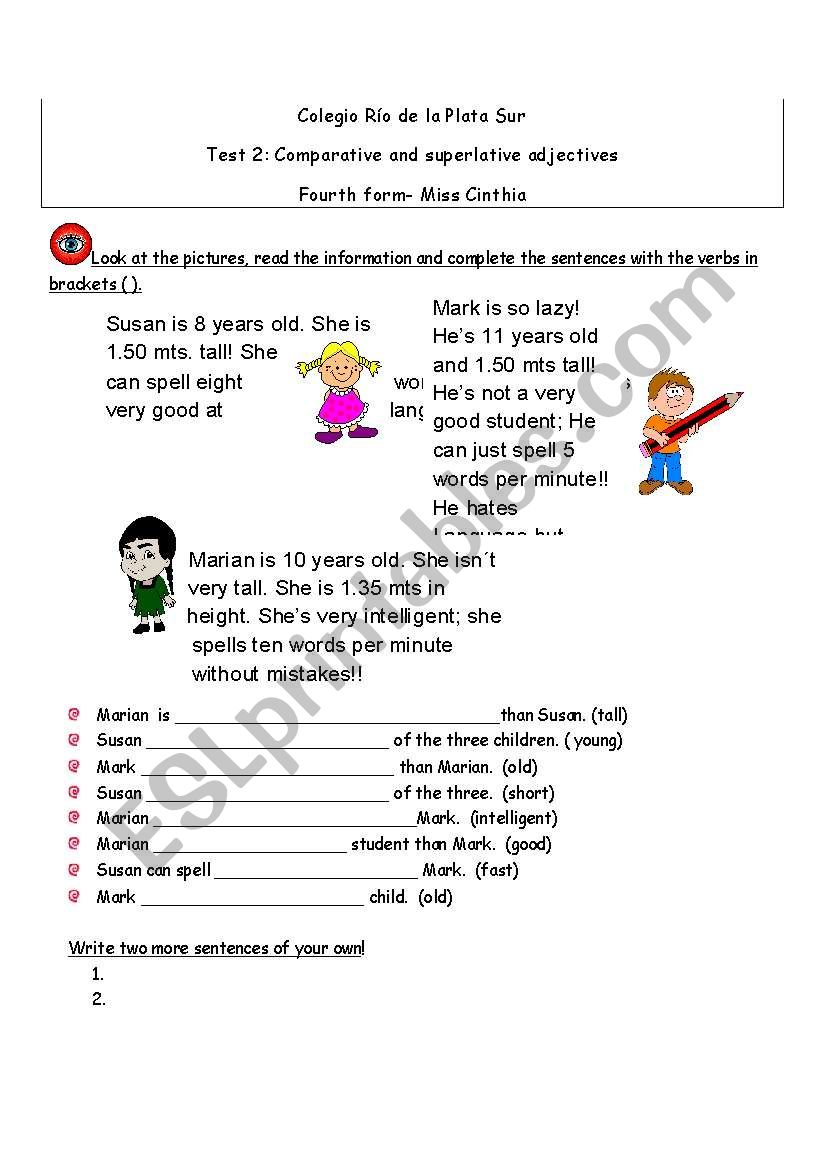 comparative and superlative adjectives