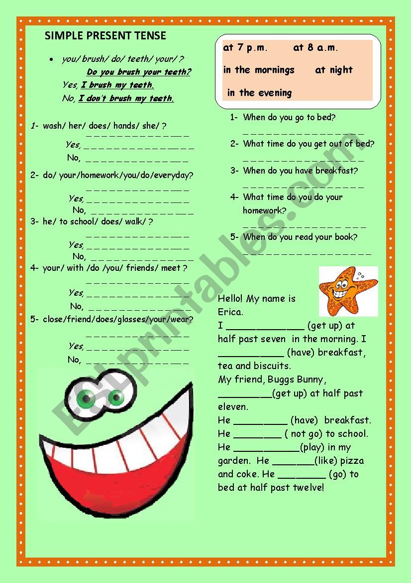 Present Simple worksheet