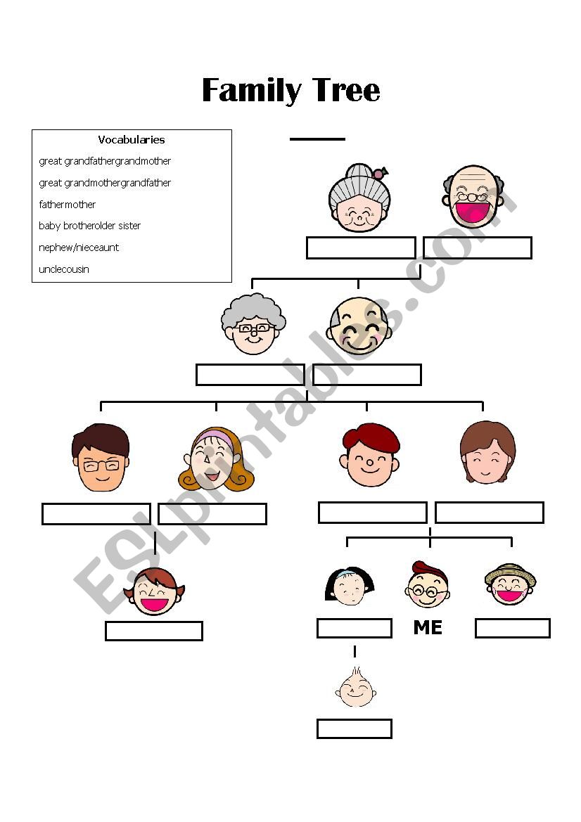 family tree worksheet