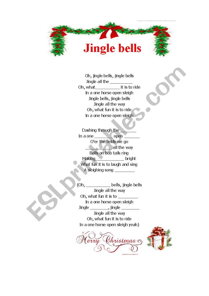 jingle bell worksheet
