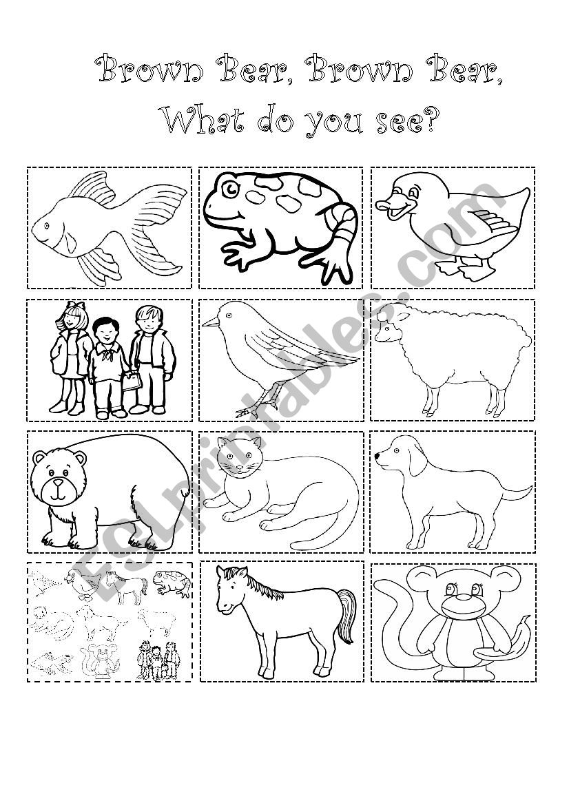 Brown bear story activities worksheet