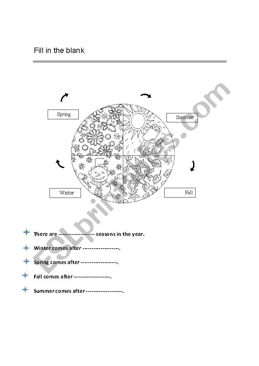 Seasons  worksheet