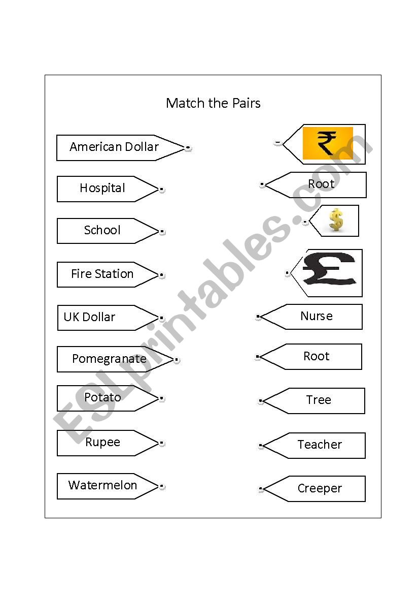 Match the Pairs worksheet