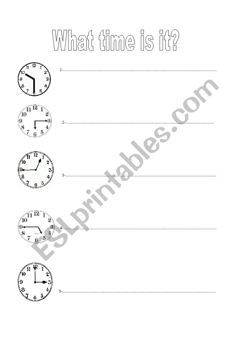 time worksheet