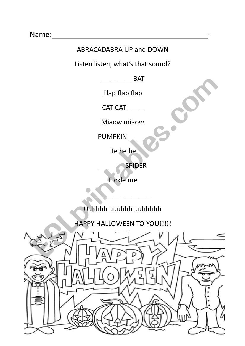 Abracadabra worksheet worksheet