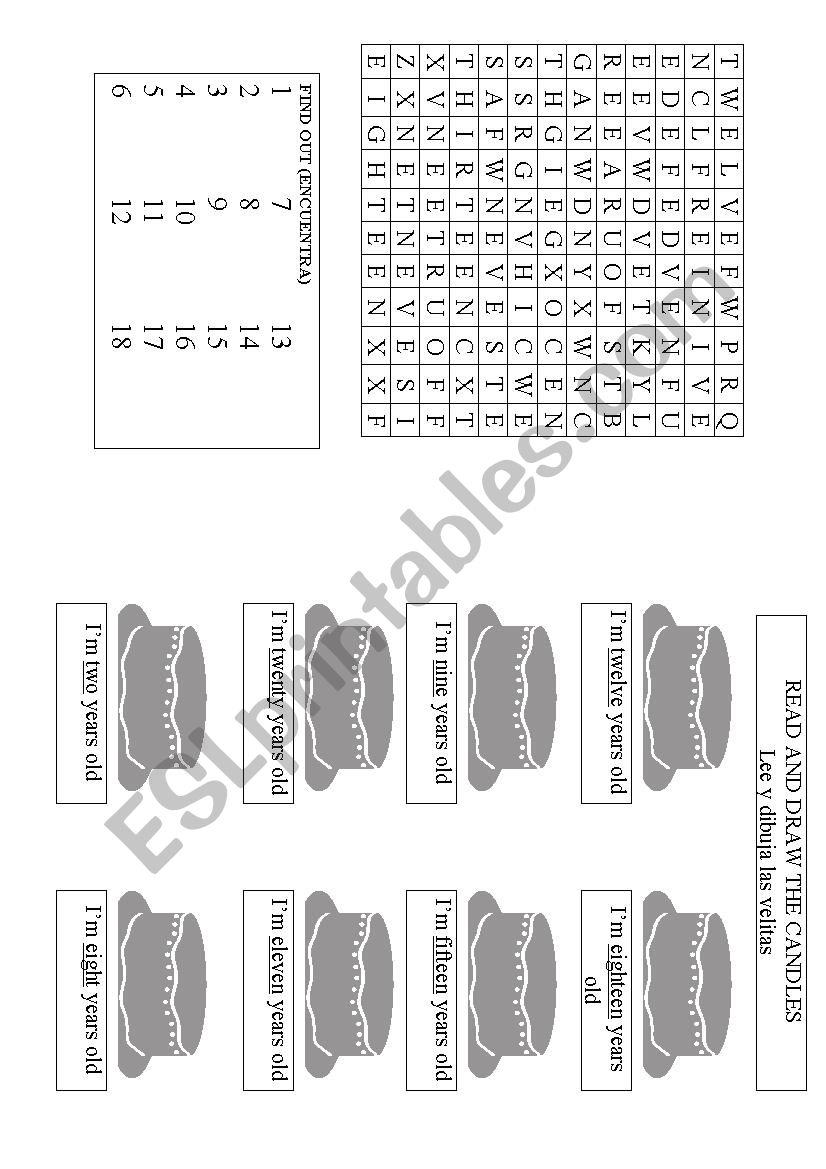 How old are you? worksheet