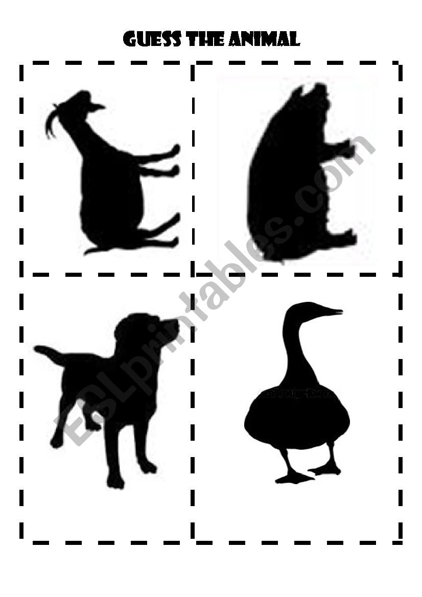 Guess The Animals worksheet
