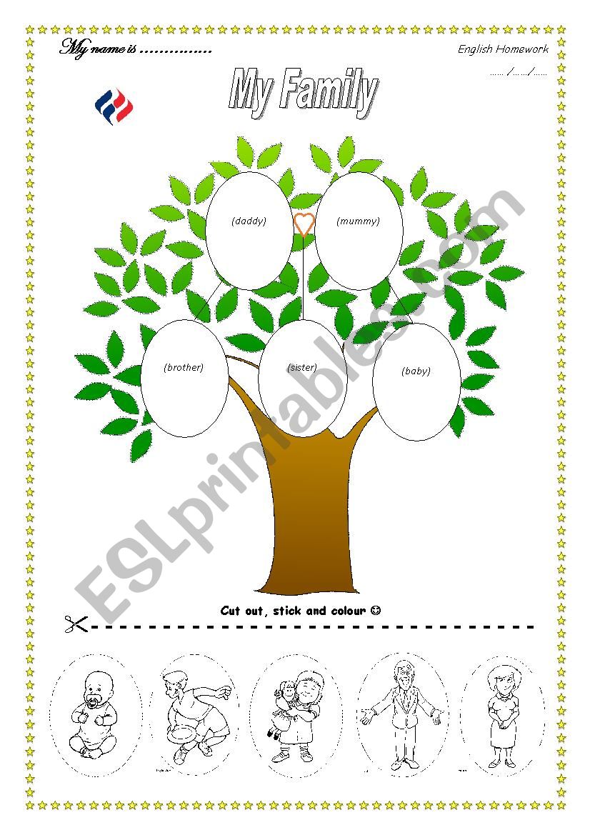 Famly Tree worksheet