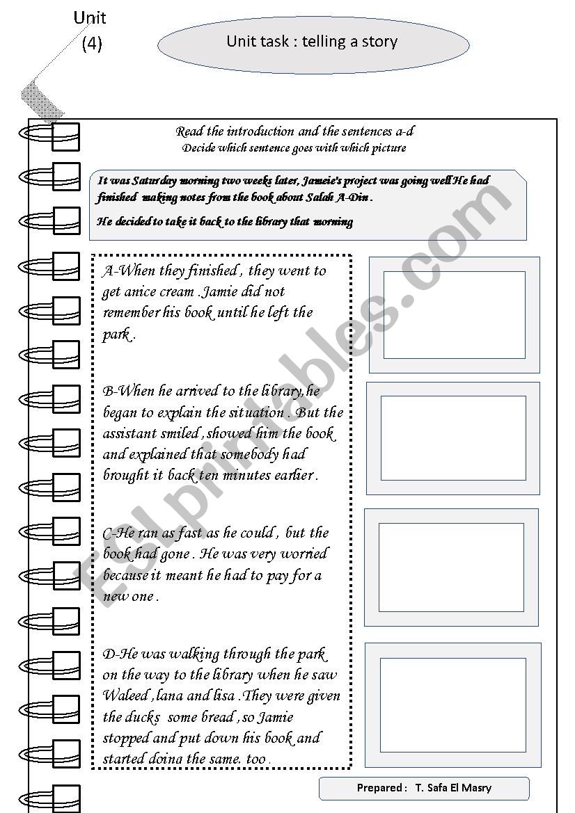 rearrange the story worksheet